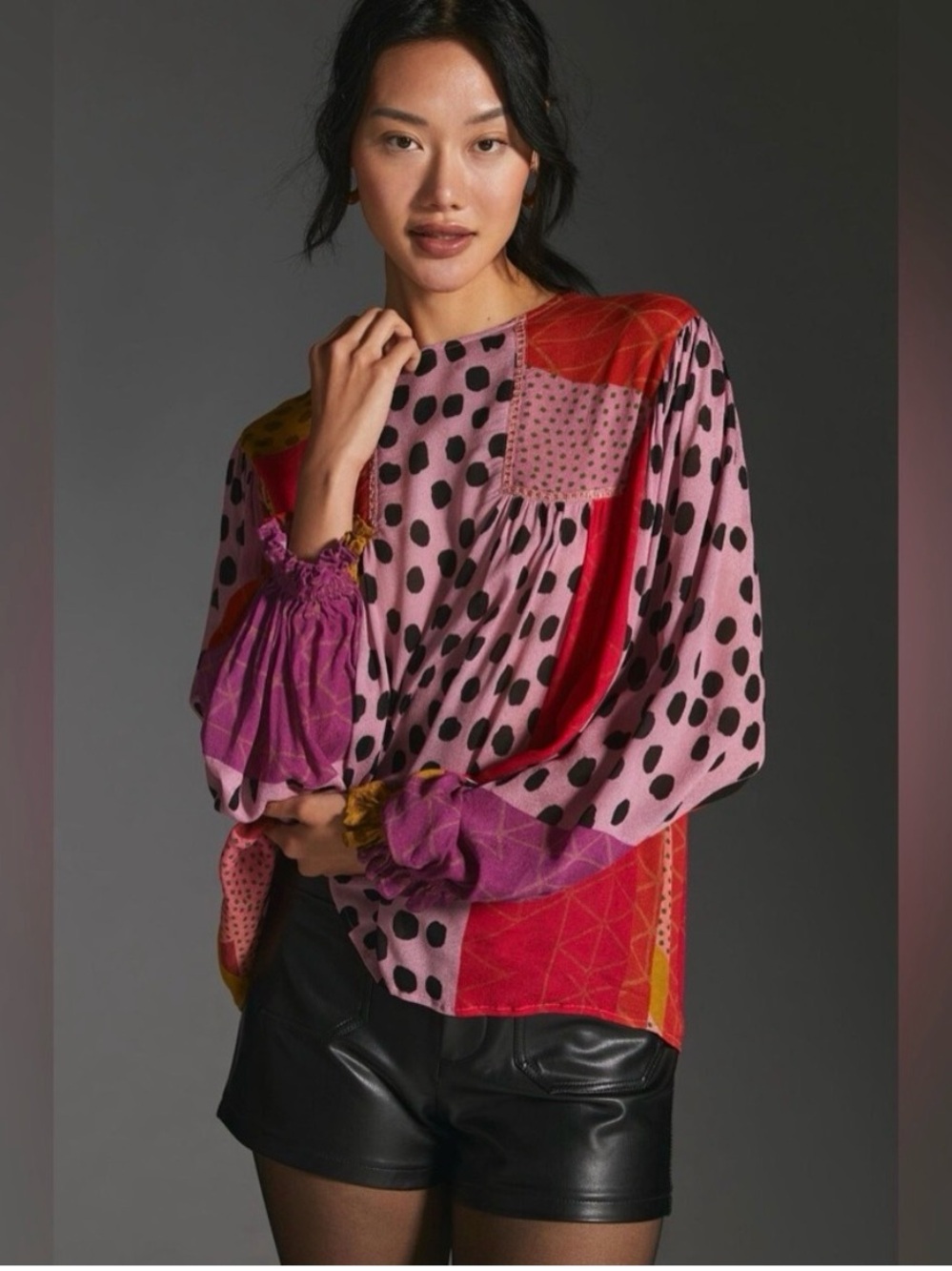 Anthropologie Blank London Miranda Peasant Blouse